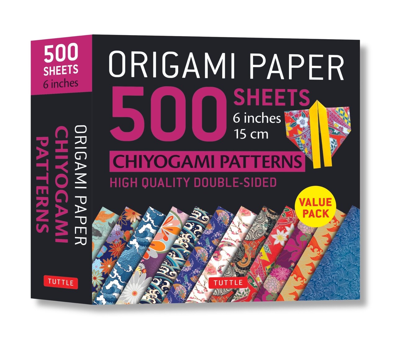 Origami Paper 500 sheets Chiyogami Patterns 6" 15cm: Tuttle Origami Paper: Double-Sided Origami Sheets Printed with 12 Different Designs (Instructions for 6 Projects Included)